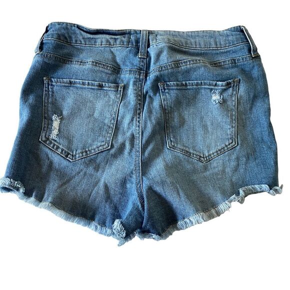 Altar'd State Distressed Button Fly Denim Shorts Sz 29/9 - Picture 3 of 6